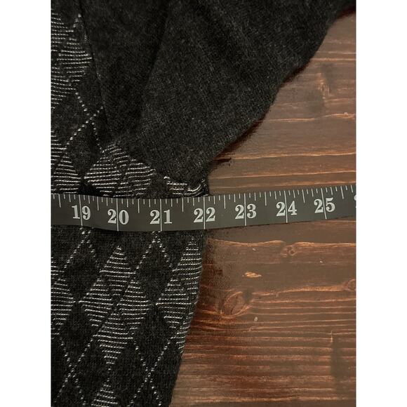 BERTHA made in Italy Merinos Fine Wool Argyle Sweater 58 XXL Black and Grey - Picture 10 of 13